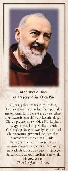 Zakładka do książek z modlitwą