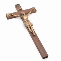 Krzyż saletyński (drewniany, ciemny 60 cm)