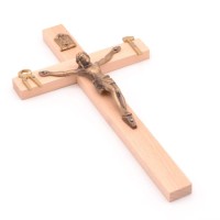 Krzyż saletyński (drewniany, jasny, 25 cm)