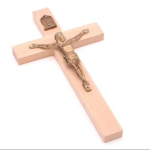 Krzyż klasyczny (drewniany, jasny, 20 cm)